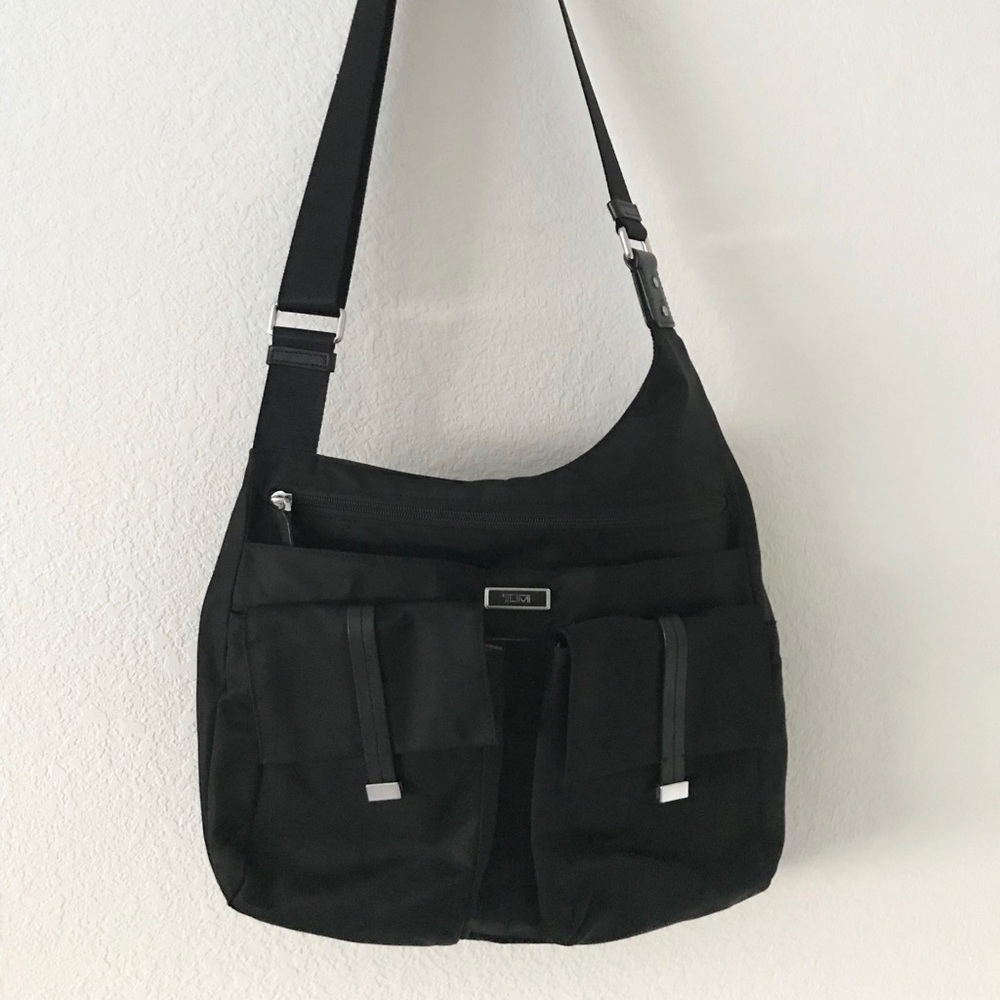 Tumi Black Nylon Crossbody Bag